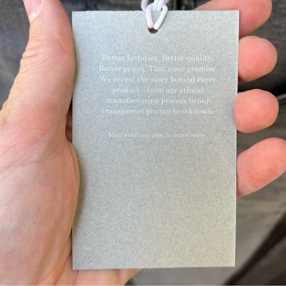 Everlane Wm’s High Rise Cigarette Buttonfly Jean In Washed Black NWT Sz 32 - Picture 7 of 14